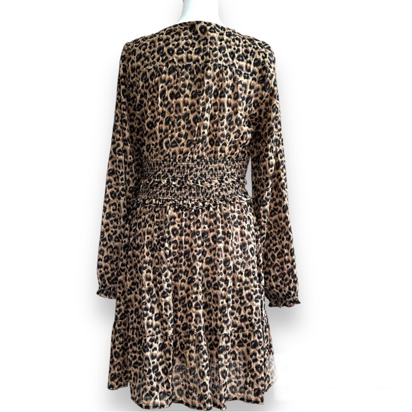 Leopard Print Long Sleeve Mini Dress Size Small NWT - Picture 7 of 7